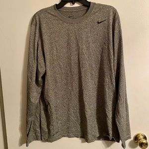 Nike Dri-Fit gray long sleeve top size L
